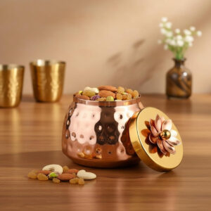 cooper coated dry fruit jar